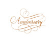 © yurazaga - Anniversary calligraphy vector inscription. Handmade lettering with swirls