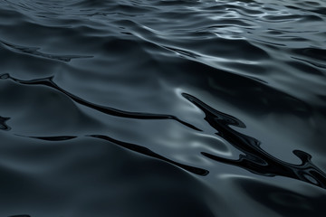 abstract dark water surface. 3d illustration