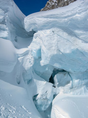  Inside a Glacier Crevasse in the Alaska Range