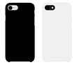 Smartphone case mockup template illustration (white/black)