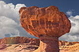 Fototapeta  - Stone mushroom is a unique geological formation from Jurassic period in Timna park that is located 25 km north of Eilat - famous resort city in Israel
