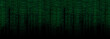 green binary code matrix background wide banner