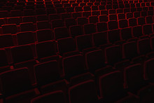 Velvet Red Empty Seats In A Theater.