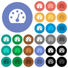 Sticker - Dashboard round flat multi colored icons