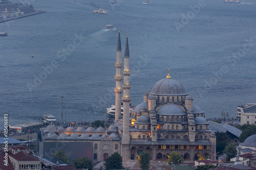 Magnificent istanbul city, historical peninsula , Fatih mosque , Sultan Ahmed mo Poster