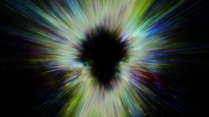 Wall Mural - space 2315: light streams into a black hole in space (loop).