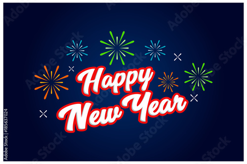 happy new year banner. illustration of celebrate happy new year with