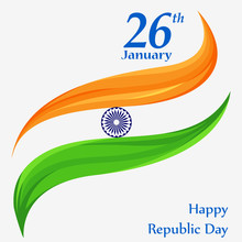 26 January Happy Republic Day Of India Background