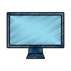 monitor computer wireless technology icon vector illustration drawing image