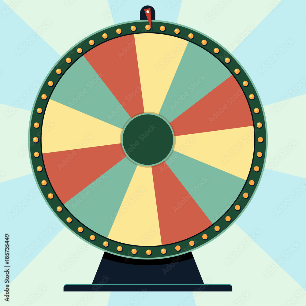 Wheel of Fortune: roulette game spin - obrazy, fototapety, plakaty 