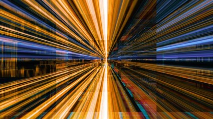 Wall Mural - video background 2236: traveling through a maze of high energy light streaks (loop).