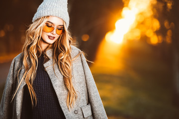 fashionable young woman outdoor