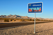 Welcome To Nevada Road Sign