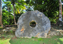 Rai, Or Stone Money On The Forbidden Island Rumung  Of Yap, Micronesia
