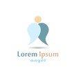 © kriselka1 - Abstract logo for business company. Angel wings. Color Vector icon