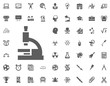 Microscope icon. science and education vector icons set.