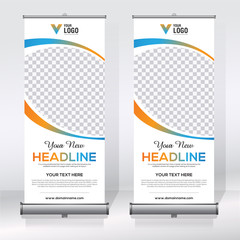 Wall Mural - roll up banner design template