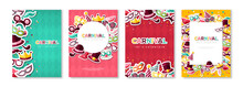 Carnival Colorful Posters Set