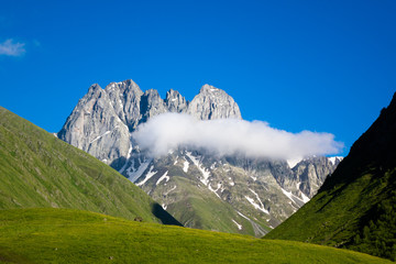 Wall Mural - View of the beautiful mountain valley of Chauchi