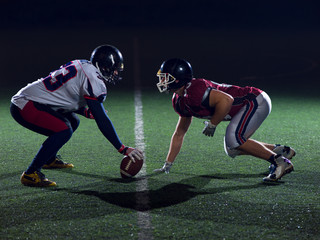 american football players are ready to start