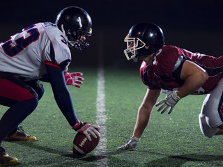 Wall Mural - american football players are ready to start