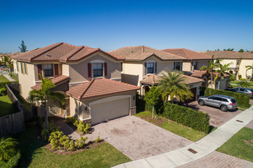 Wall Mural - Aerial photo single family homes Florida USA