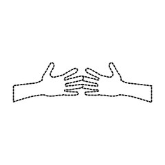 Wall Mural - hands human shake isolated icon