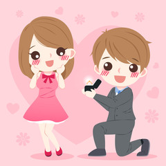 Wall Mural - cartoon wedding people