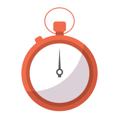 Sticker - clock time stopwatch business icon vector illustration