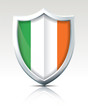 Shield with Flag of Ireland