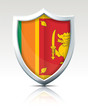 Shield with Flag of Sri Lanka