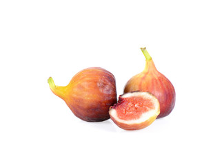 Wall Mural - fresh figs on white background