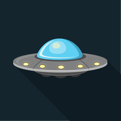 Wall Mural - Ufo Flat Design Icon