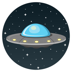 Wall Mural - Ufo Flat Design Icon