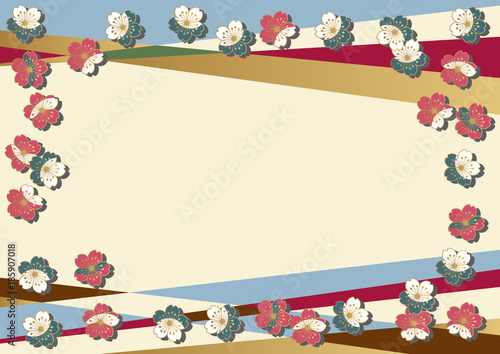 和柄の背景 桜の花の壁紙素材 春の背景素材 Buy This Stock