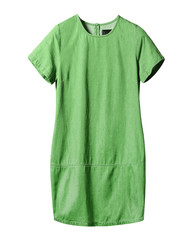 Sticker - Green classic denim dress isolated on white