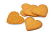 © Fydorov - Cookies in the shape of a heart isolated on white.