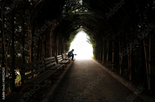 Cuadros en Lienzo depression, teen depression, pain, suffering, tunnel.