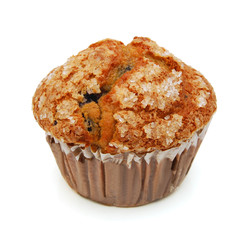 Canvas Print - chocolate muffin isolated on a white background