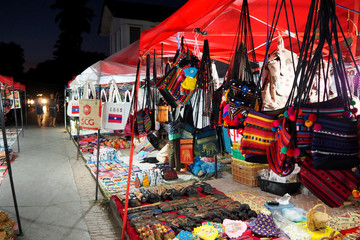 Road market Luang prabang in Lao