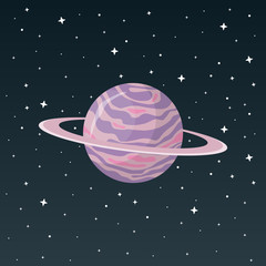 Wall Mural - Planet Flat Design