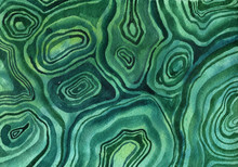 Malachite, Watercolor Mineral Texture