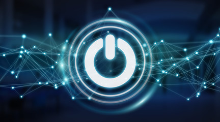 Poster - Power energy icon with connections 3D rendering