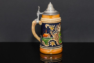 right side of a German beer stein souvnier from the 1950's