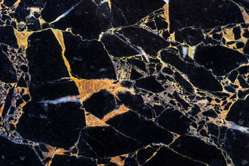 Wall Mural - golden black marble texture backdrop with detail structure