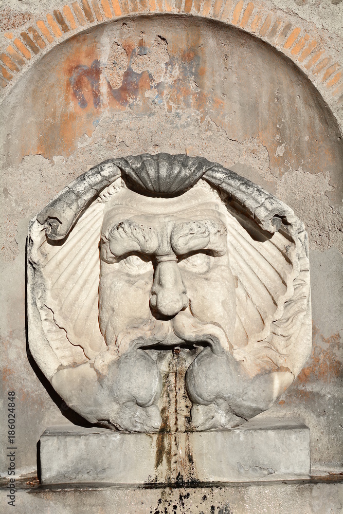 Grotesque Rome Beautiful fountain in orange gardens in Rome, Italy. Is this wonderful ...