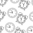 © Gstudio - alarm clock time pattern image vector illustration design  black dotted line