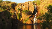 Wangi Waterfalls In Litchfield National Park Near Kakadu In The Late Afternoon