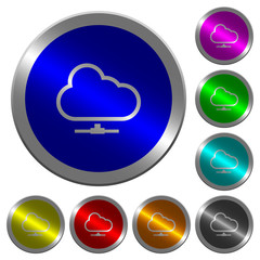 Poster - Cloud network luminous coin-like round color buttons