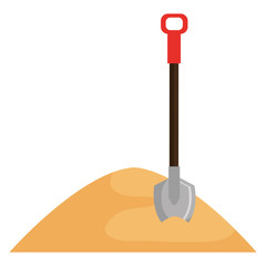 Wall Mural - sand with shovel icon